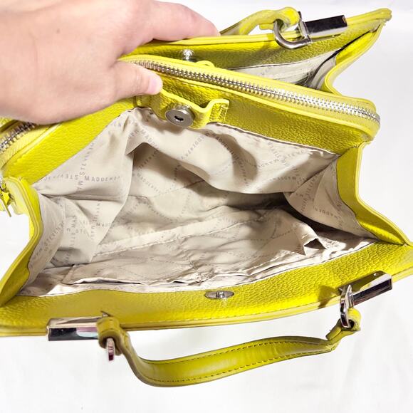 Steve Madden Purse Bag Satchel Bmatteo Top Handle Cress Green Shoulder Strap - Picture 6 of 14